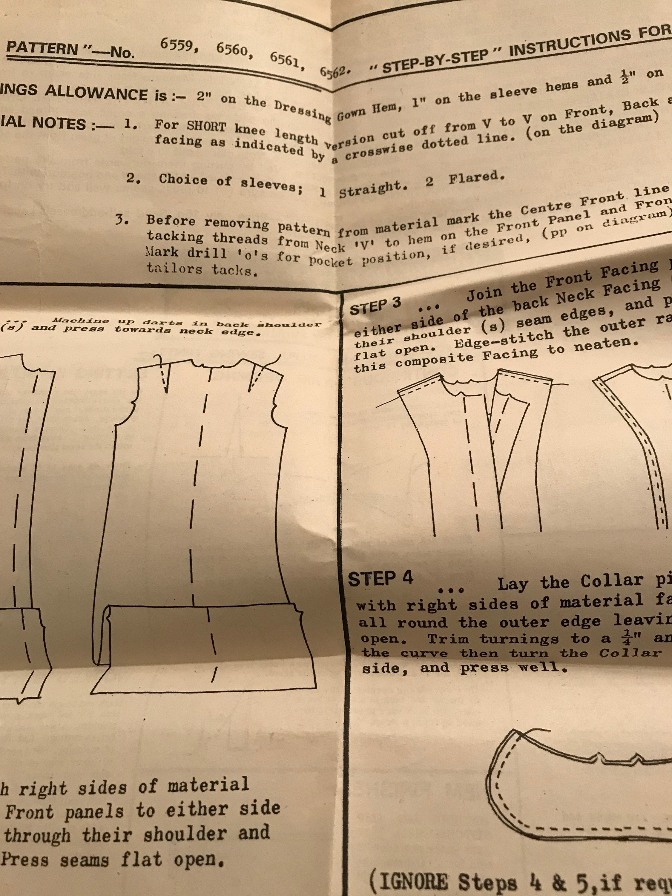 Unused Vintage Sewing Pattern for Childs Dressing Gown Etsy