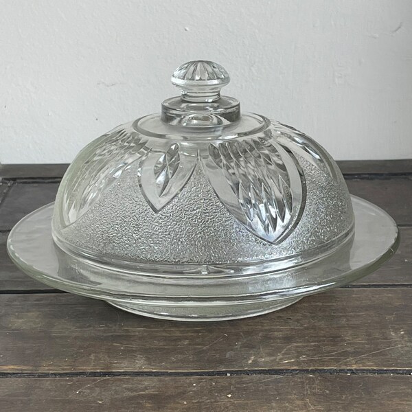 Glass Butter Dish Etsy UK
