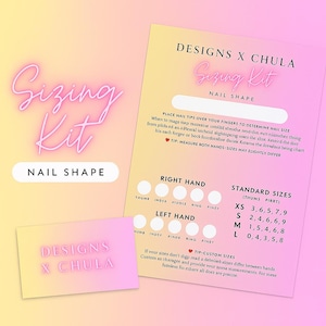 Digital Nail Sizing Kit: Printable Press-On Nail Size Chart (Canva Template, Instant Download)