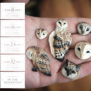 Handmade Owl Head Cabochons – Woodland Jewelry Supply, Nature Inspired Crafting