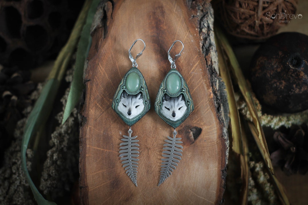 Vintage Wolfskopf Ohrringe – Silber, Wikinger-Punk-Style, Für Frauen & Mädchen, Perfekt Für Halloween & Alltag
