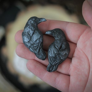 Raven Brooch Raven Jewelry Black Raven Gothic brooch Black Crow Bird brooch Gothic Jewelry Crow raven Raven totem Witch Jewelry Odin jewelry Black