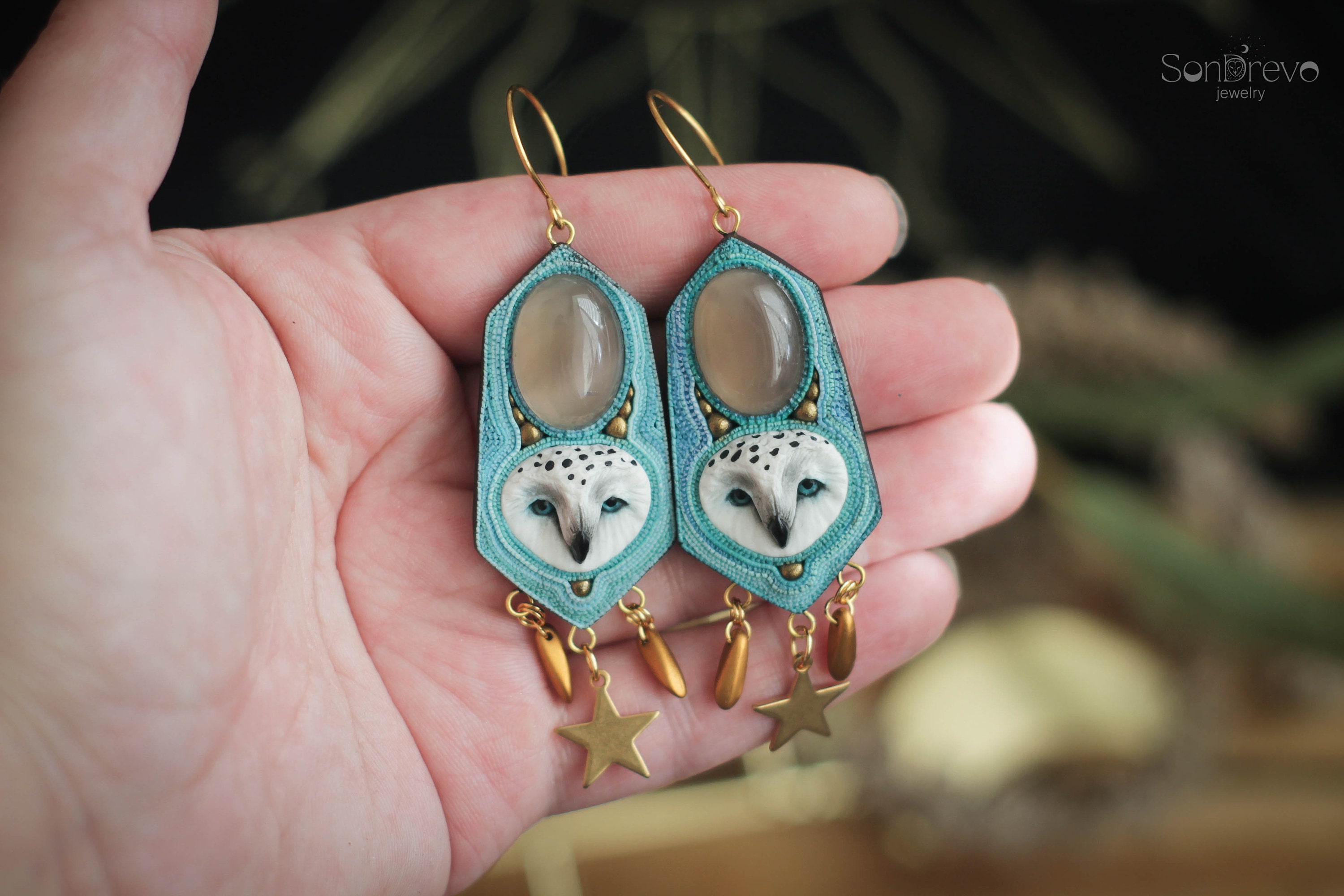 Beaded owl best sale earrings