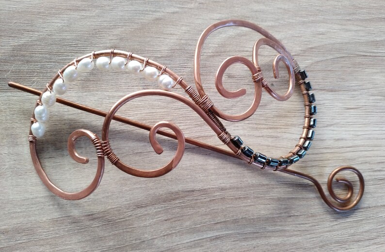 Hair Barrette Copper For Thick Hair Metal Hair Clips Womens Etsy