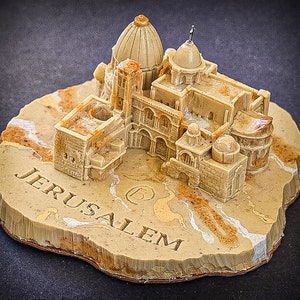 Church of the Holy Sepulchre Jerusalem Souvenir basilica miniature home decor handmade from the holy land Marble Color