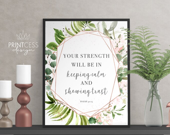 Scripture Quote Print 8x10 Digital Download Printable Wall Decor Sign ...
