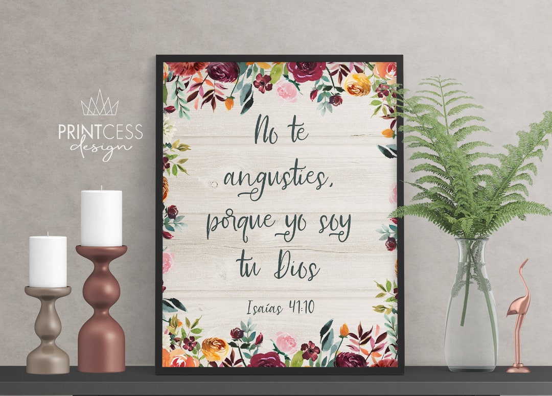 Spanish Scripture Quote Print 8x10 Digital Download Printable - Etsy