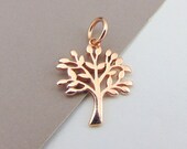 1 Rose Gold Tree of Life Charm, Rose Gold Tree Charms, Family Charm, Rose Gold Jewellery Supplies.