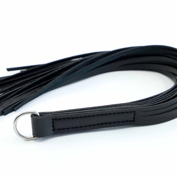 VEGAN LINE Whip Flogger BDSM Bondage Fetish Black