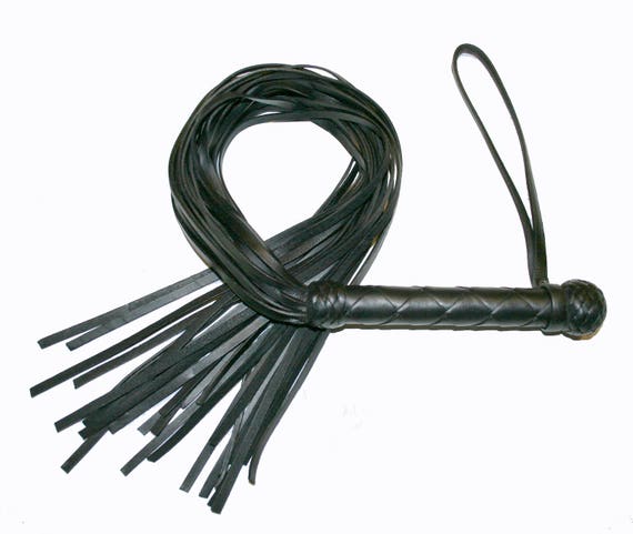Vachette Cuir Noir Flogger 36/" long fait main unique fouet avec poignée en acier