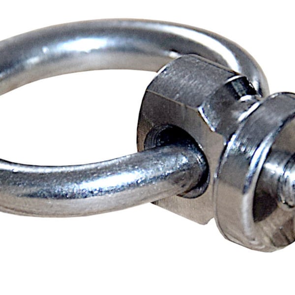 PREMIUM O-Ring aus EDELSTAHL mit Schraubgewinde inkl. Schraube, Halsbandring, 20 mm, verschweißt und poliert OHNE sichtbarer Schweißstelle