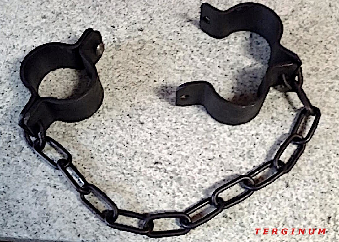 Medieval Steel Shackles With Chain Hand Cuffs Ankle Cuffs Made Etsy