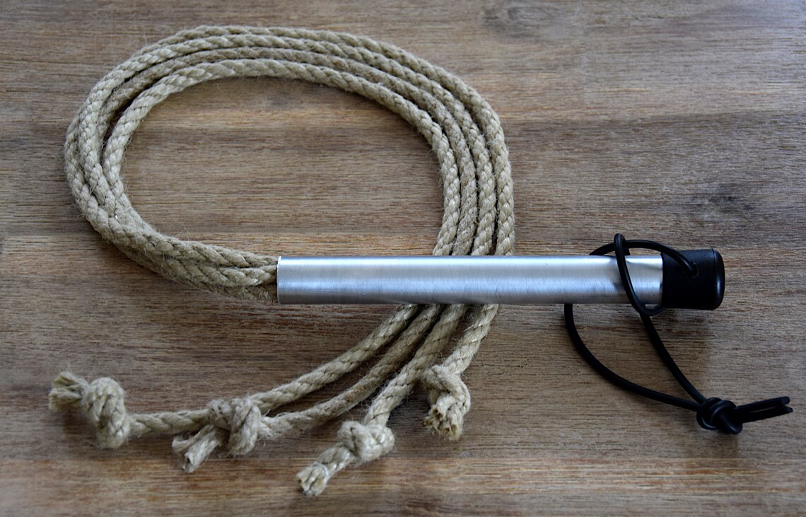 BDSM Hemp Rope Whip Rope Whip Whip Flogger with Metal Handle Etsy