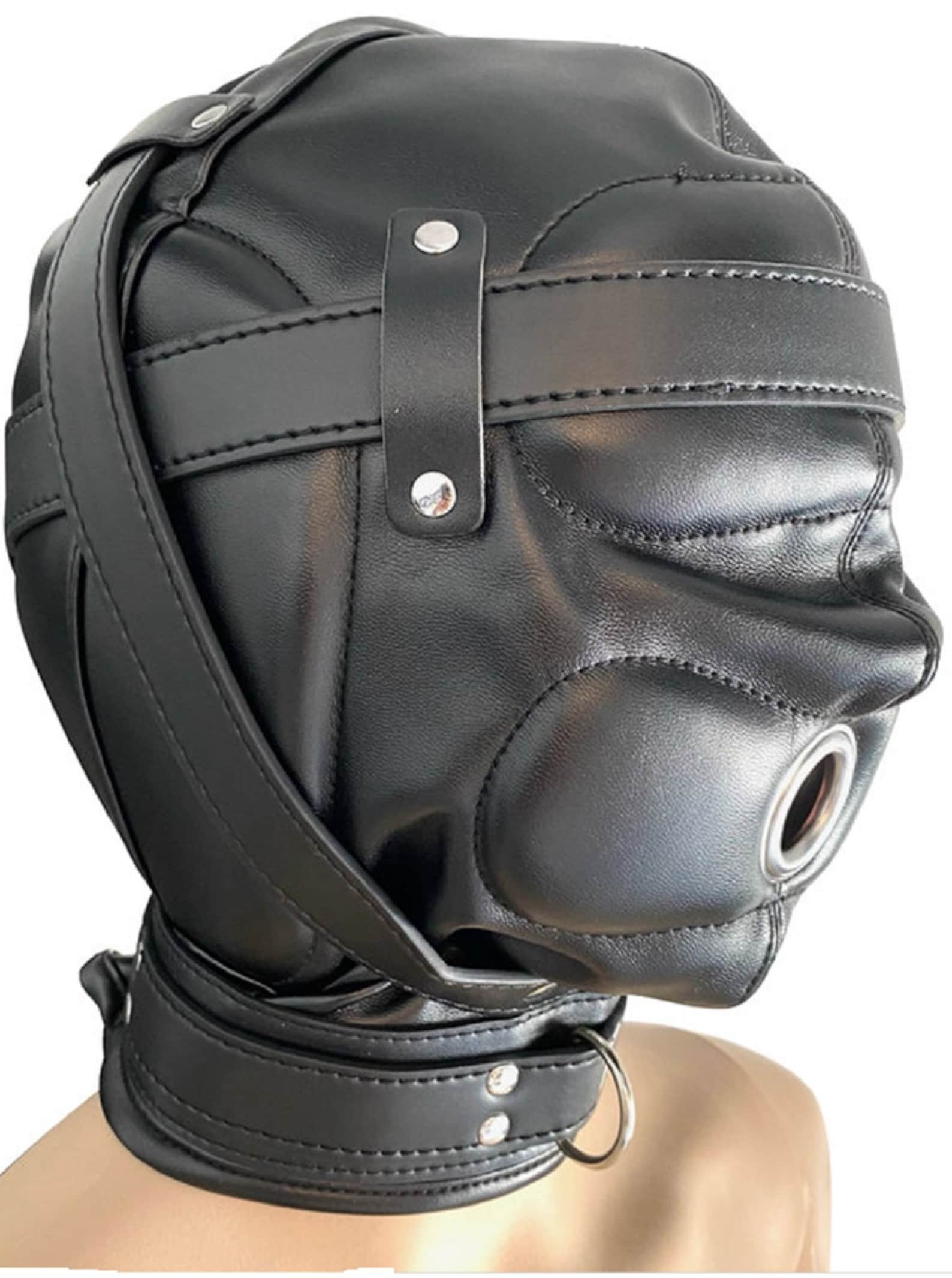 Bondage BDSM Head Mask Leather Mask Sensor Mask Insulation | Etsy