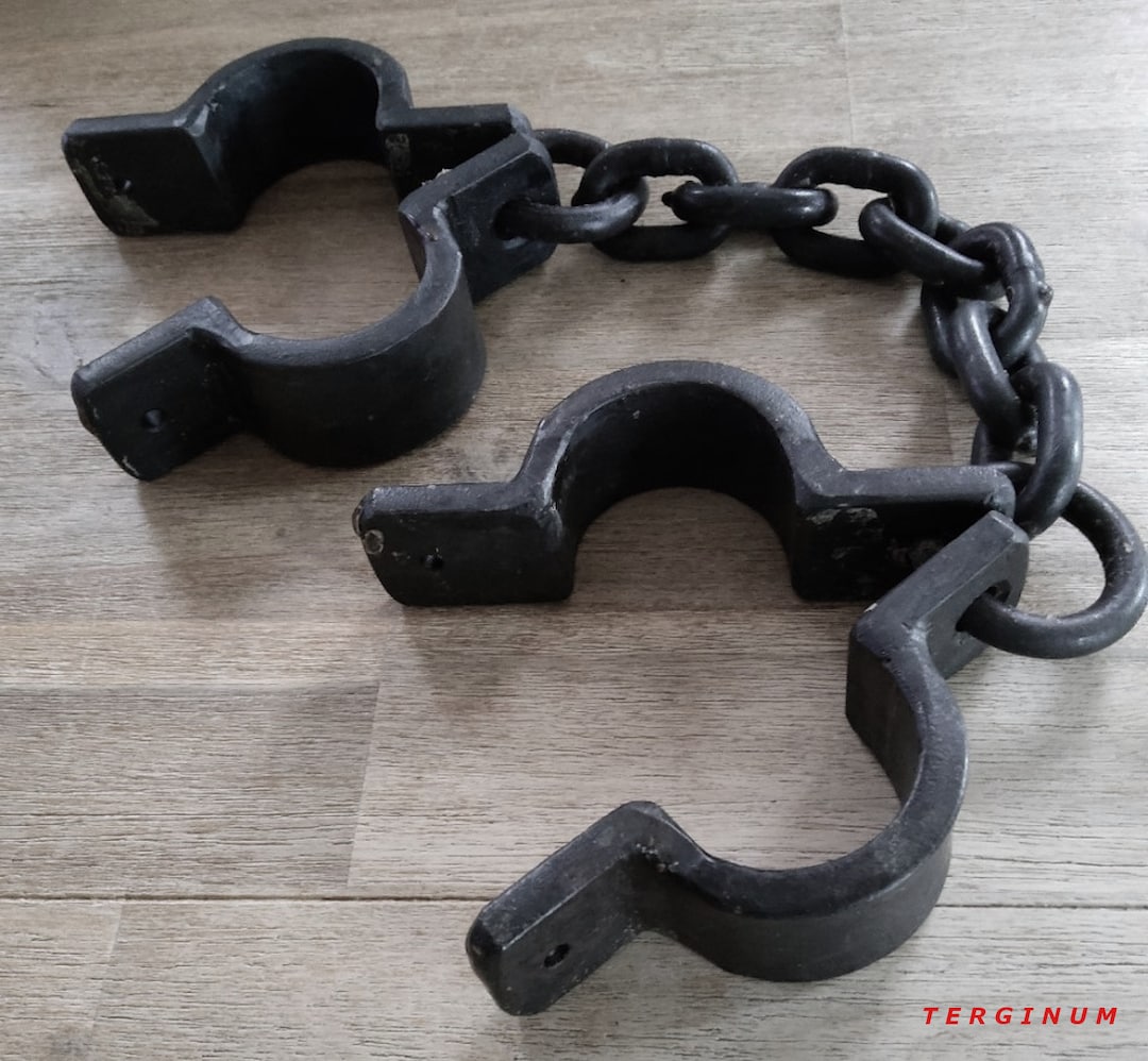 Medieval Steel Shackles With Chain Handcuffs Ankle Cuffs Custom Made