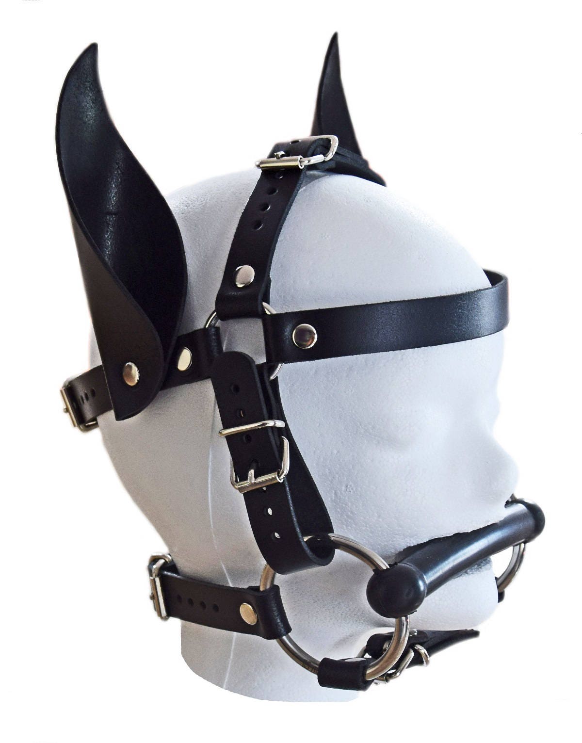 Terginum BDSM Leather Head Harness Pony Gag Bridle Etsy UK