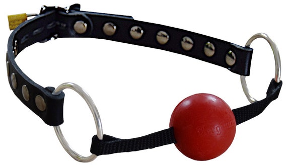 Bâillon de bouche verrouillable BDSM SM bâillon de boule bâillon de boule  avec serre-tête et boule de caoutchouc noir ou boule de silicone rouge -   Canada