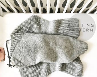 KNITTING PATTERN // Baby Blanket Pattern // Baby Swaddle Pattern // Knitting Pattern for Baby // Jack's Blanket