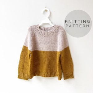 KNITTING PATTERN // Frankie Sweater // Knit Sweater Pattern // Baby Sweater