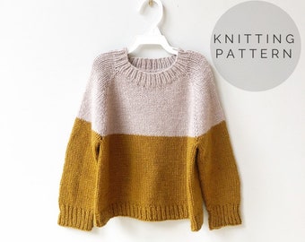 KNITTING PATTERN // Frankie Sweater // Knit Sweater Pattern // Baby Sweater