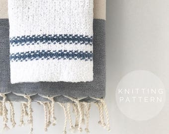 KNITTING PATTERN  // Hand Towel Pattern // Uzes Finger Towel