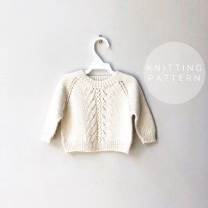 KNITTING PATTERN // Knit Sweater Pattern // Baby Sweater // Itty Bitty Pretty Sweater