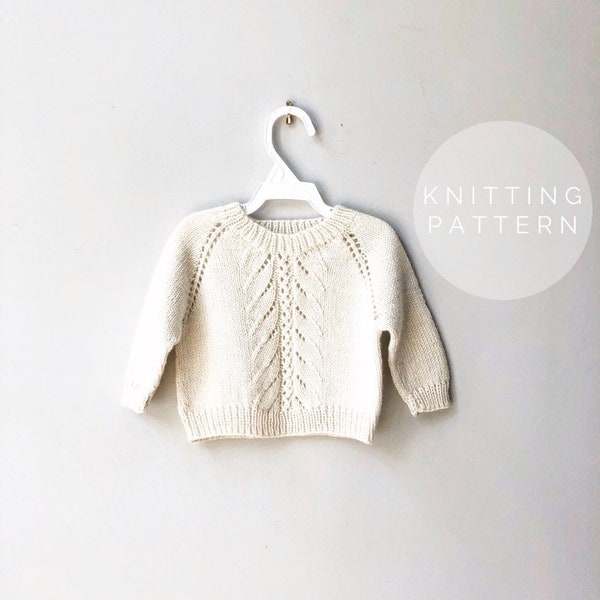 PATRON DE TRICOT // Modèle de pull en tricot // Pull bébé // Itty Bitty Pretty Sweater