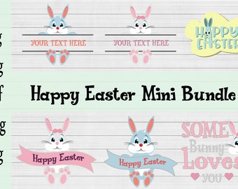 Easter Bundle  Split Monogram Svg Easter Bunny Svg, Easter Svg Vector Svg Silhouette Svg Circuit Cameo Cut files Cutting Files SVG