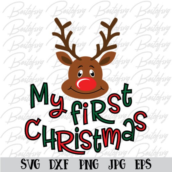Download My first Christmas Svg Jpg Png Eps Dxf vector file Cameo ...
