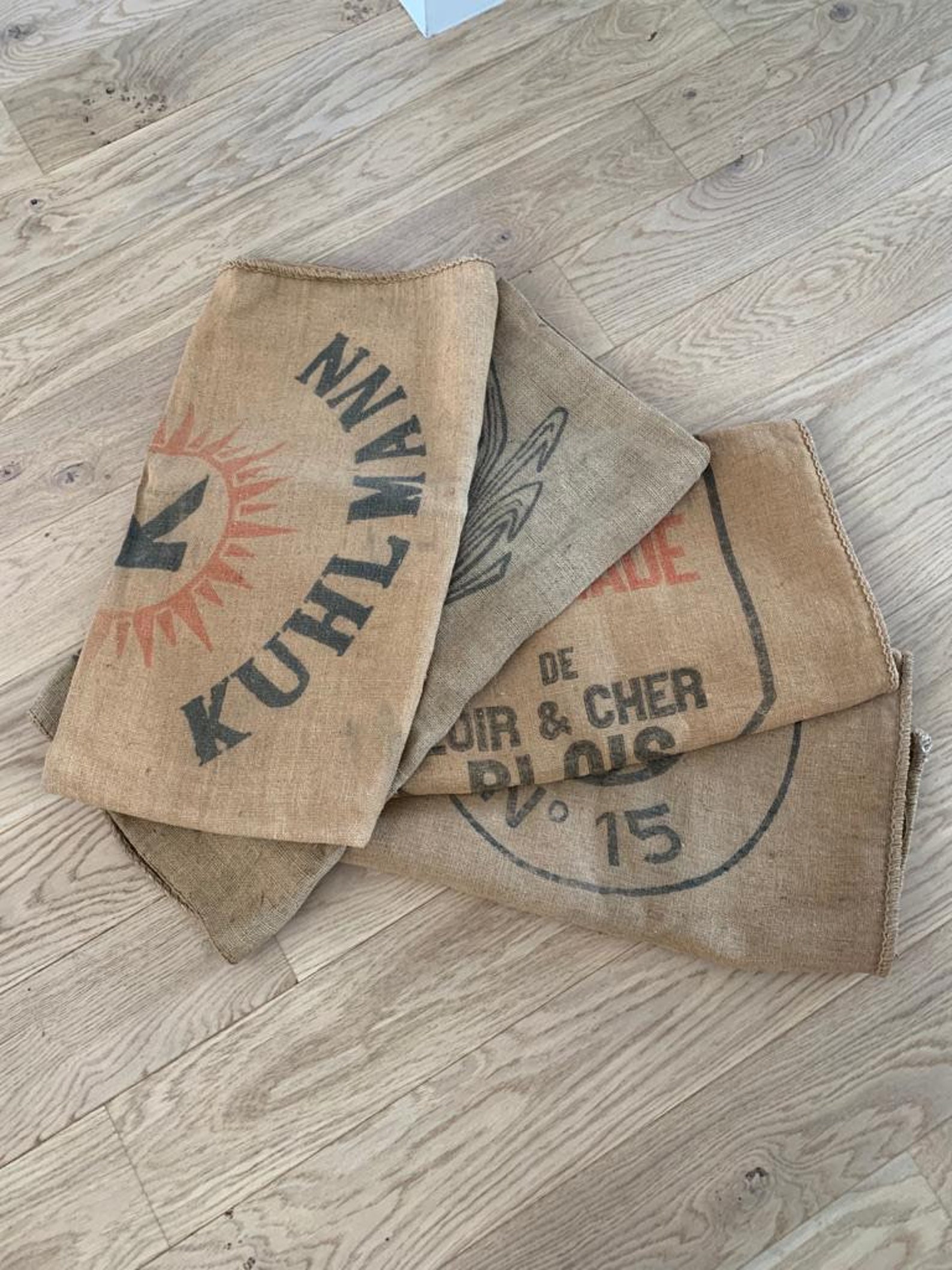 Grand sac en toile de jute agricole français ancien | Etsy