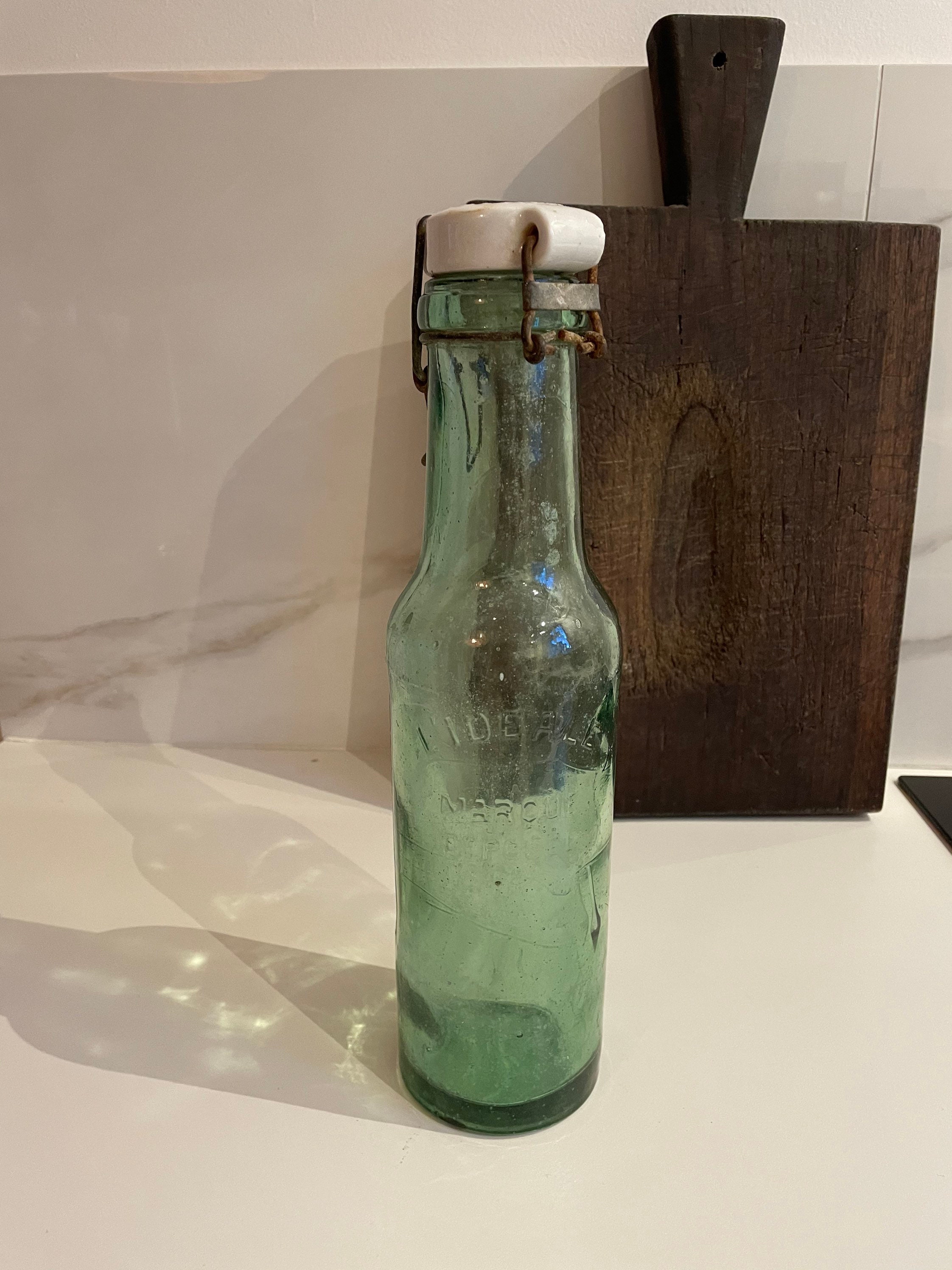 Exceptionnelle Bouteille en Verre à Conserves L'idéale 1 L Vintage L'ideale avec Bouchon Céramique -