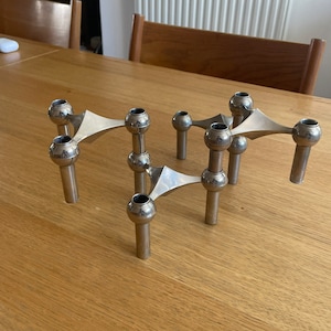 Set of 4 Nagel Candle Holders - Candlestick - Nestable - Space Age - Nail - 1960 - Model S22