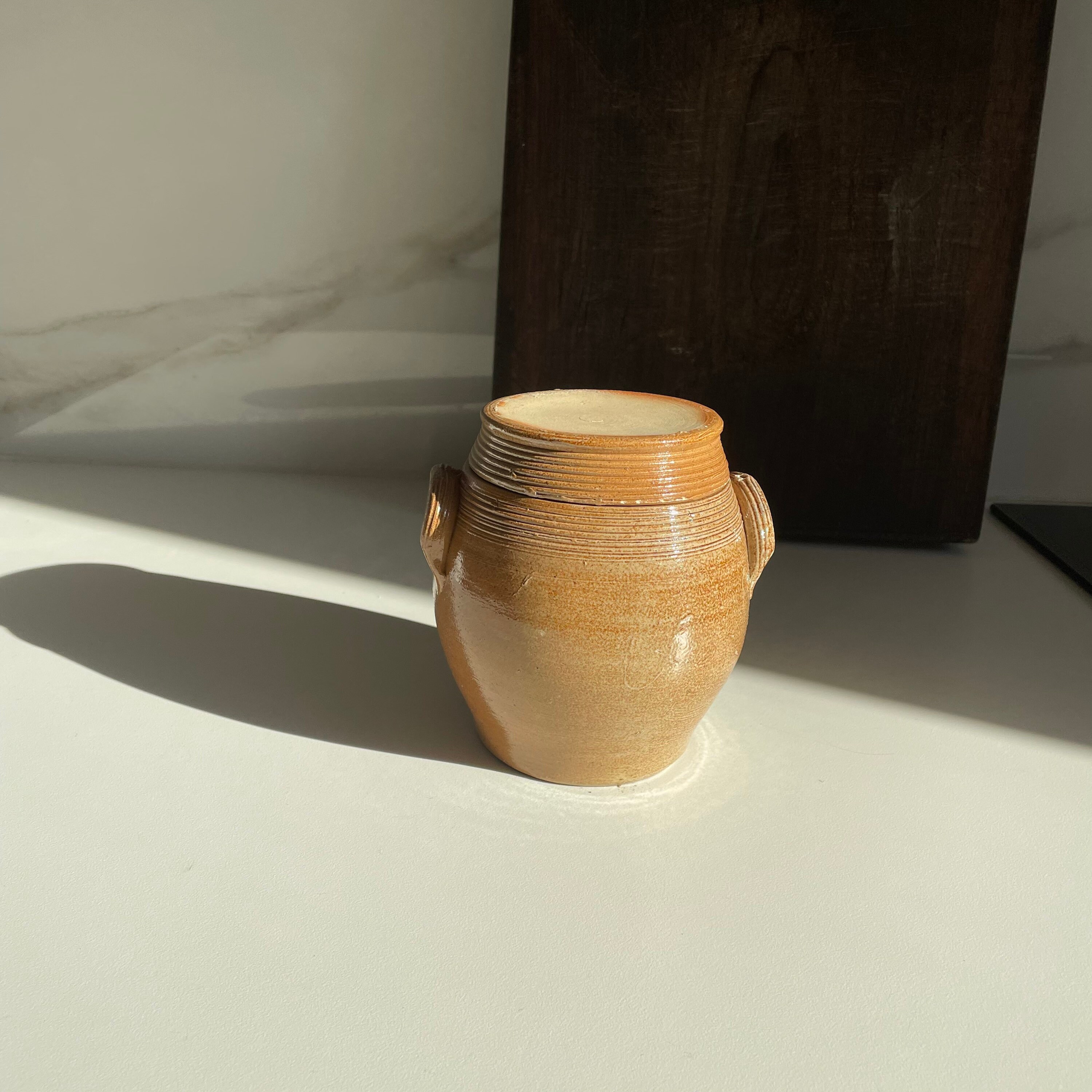 Joli Pot en Grès Idéal Vase ou Décoration Cuisine Salle à Manger - Ancien Terre Cuite Vintage