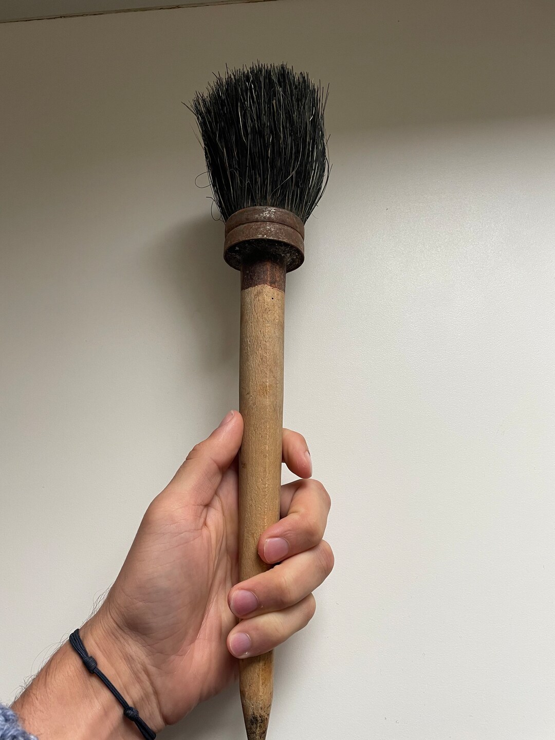 Old Paintbrush Horse Hair Paintbrush Round Hair Paintbrush Etsy