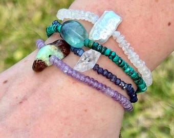 Gemstone Stacking bracelet