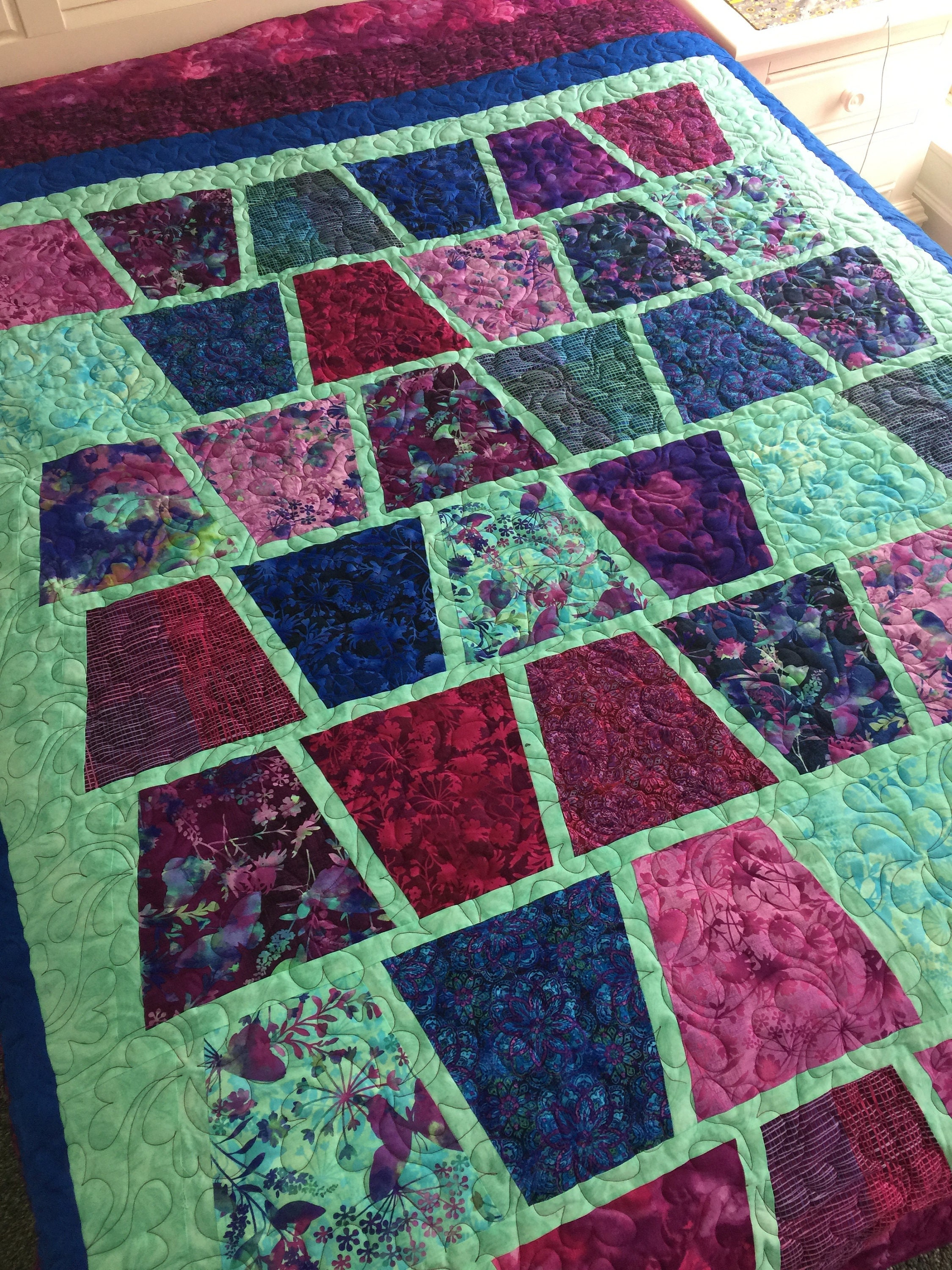 Quilt for Sale,homemade Quilt,hand Made Quilts, WINE SPRITZER, Queen