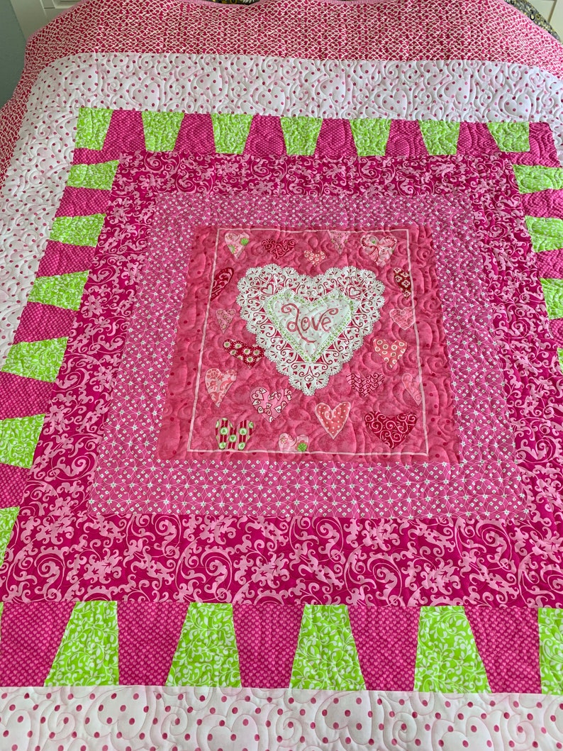Quilts for Sale,homemade Quilts,valentine Quilt,modern Quilt,hand Made