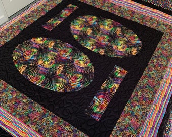 Quilts for sale,modern quilt,homemade quilt,handmade quilt,"Color Catcher", Handmade Blanket,Rainbow quilt,Queen size quilt,LGBTQ