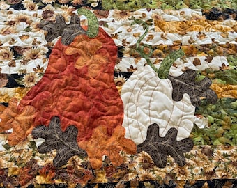 Edredón Autumn Glow: Manta otoñal hecha a mano - Fabricada en EE. UU.