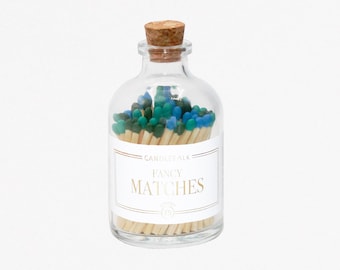 Multi-Colored Cools Apothecary Matches Jar • Strike on Bottle Matches • Colored Tip Matchsticks • Party Favor • Cadeau • Décoration intérieure