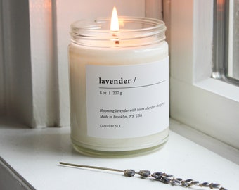 LAVENDER - 8 oz Soy Candle - Hand-Poured - Candlefolk
