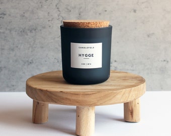 HYGGE - Bougie de soja de 8 oz - Coulée à la main - Chandelier