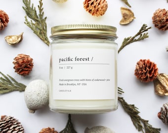 PACIFIC FOREST - 8 oz Soy Candle - Hand-Poured - Candlefolk