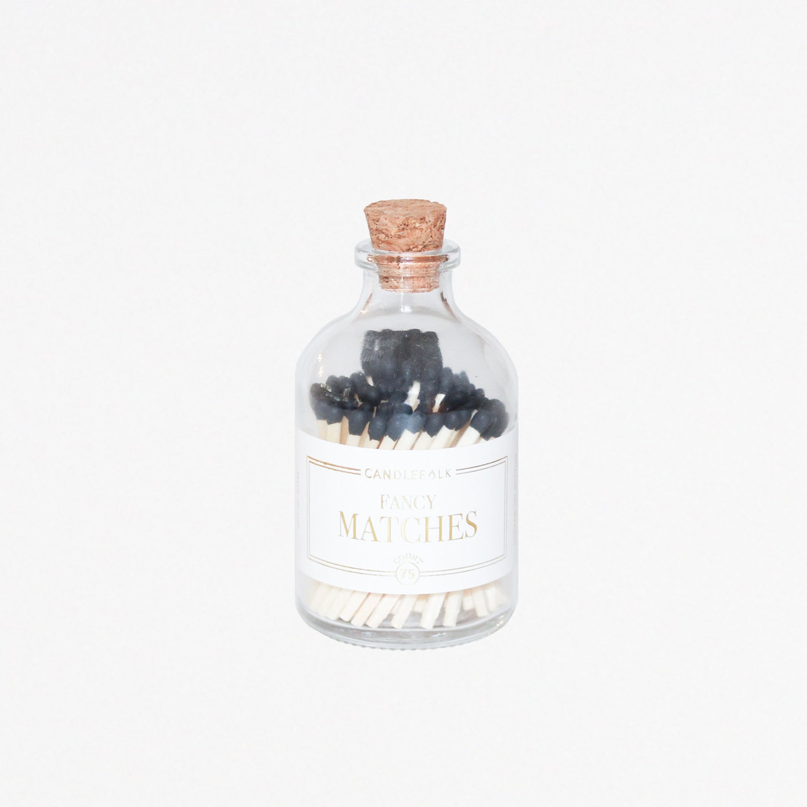 Black Apothecary Matches Jar Strike on Bottle Matches Etsy