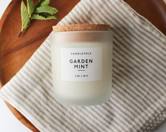 GARDEN MINT - 8 oz Soy Tumbler Candle - Hand-Poured - Candlefolk