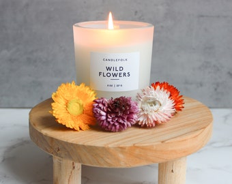 WILD FLOWERS - 8 oz Soy Tumbler Candle - Hand-Poured - Candlefolk