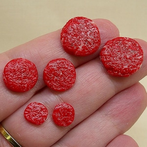 Miniature Hamburger, set of 2, Dollhouse burgers, raw hamburger patties,
