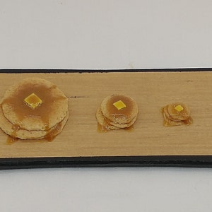 Miniature Pancake Stack, 1/6, 1/12, 1/24/ dollhouse , Mini Pancake Stack, Pancake Stack