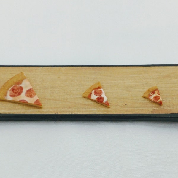 Miniature Pepperoni Pizza Slice, 1/6, 1/12, 1/24, Dollhouse Pizza Slice, Pizza,Pepperoni Pizza Slice