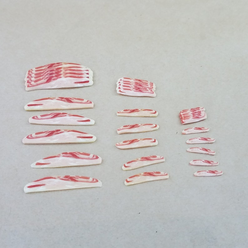 Miniature Bacon Raw Bacon Dollhouse Groceries 1/6 1/12 Etsy
